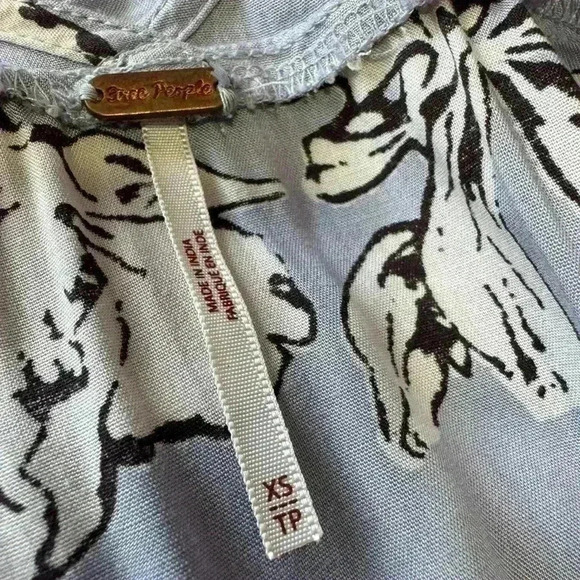 FREE PEOPLE “Rita” tiered backless dress lavender floral women size XS - Picture 8 of 9